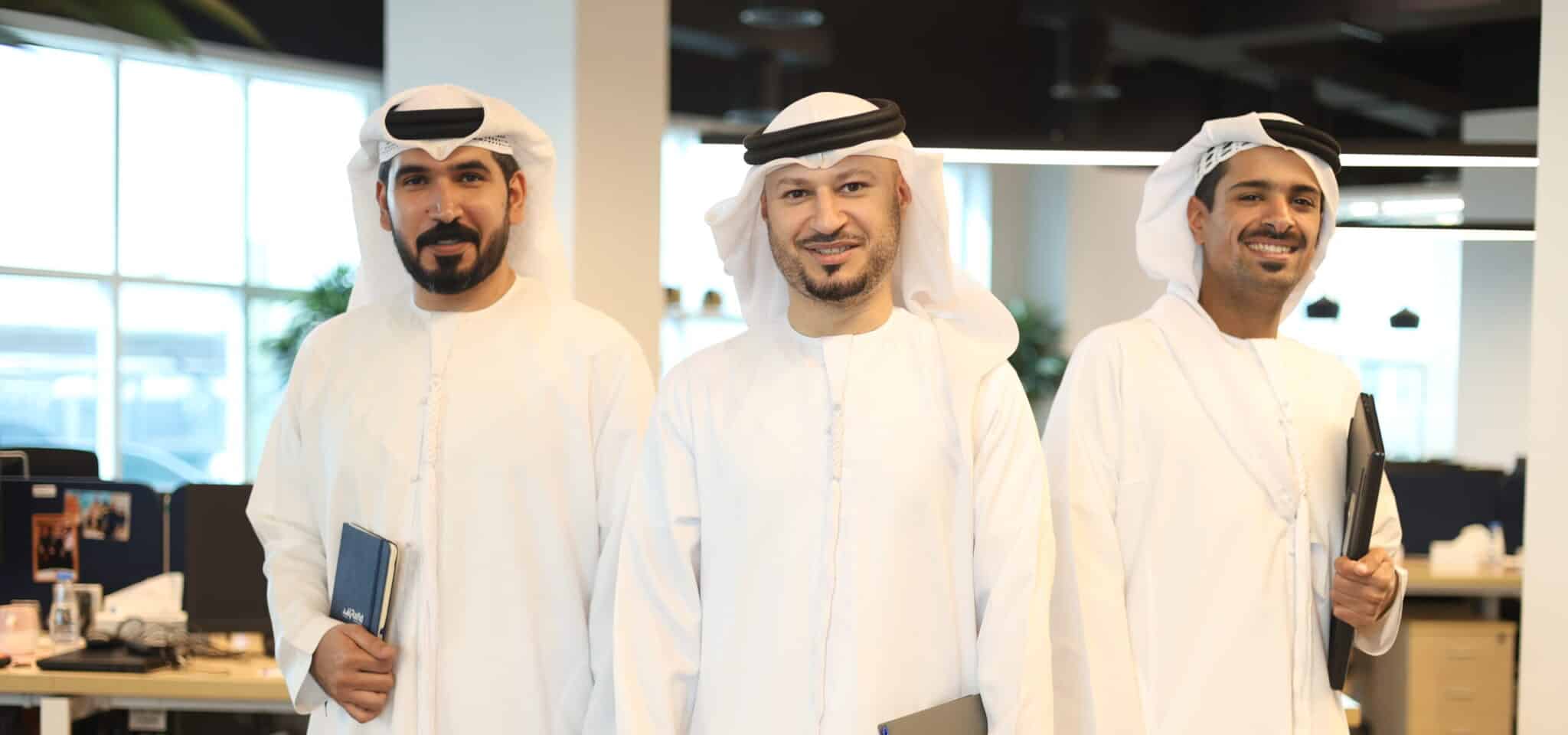 Rafid Automotive Solutions team members during a company engagement in Sharjah